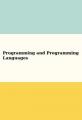 Small book cover: Programming and Programming Languages
