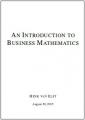 Book cover: An Introduction to Business Mathematics