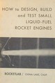 Small book cover: How to design, build and test small liquid-fuel rocket engines
