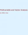 Small book cover: Multivariable and Vector Analysis