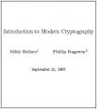 Book cover: Introduction to Modern Cryptography