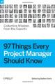 Book cover: 97 Things Every Project Manager Should Know