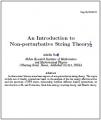 Book cover: An Introduction to Non-perturbative String Theory