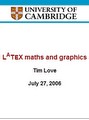 Book cover: LATEX Maths and Graphics