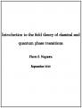 Small book cover: Introduction to the Field Theory of Classical and Quantum Phase Transitions