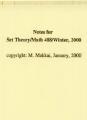 Book cover: Notes on Set Theory
