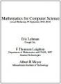 Book cover: Mathematics for Computer Science