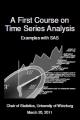 Small book cover: A First Course on Time Series Analysis with SAS