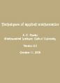 Book cover: Techniques of Applied Mathematics