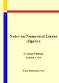 Small book cover: Notes on Numerical Linear Algebra