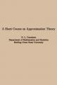 Book cover: A Short Course on Approximation Theory