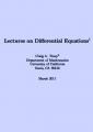 Book cover: Lectures on Differential Equations