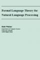 Small book cover: Formal Language Theory for Natural Language Processing