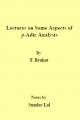 Book cover: Lectures on Some Aspects of p-Adic Analysis