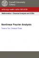 Book cover: Nonlinear Fourier Analysis