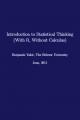 Book cover: Introduction to Statistical Thinking