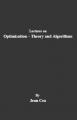 Small book cover: Lectures on Optimization: Theory and Algorithms