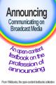 Book cover: Announcing: Communicating on Broadcast Media