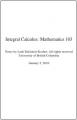 Small book cover: Integral Calculus