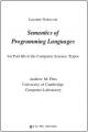 Book cover: Semantics of Programming Languages