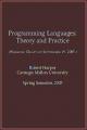 Small book cover: Programming Languages: Theory and Practice