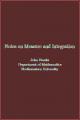 Book cover: Notes on Measure and Integration
