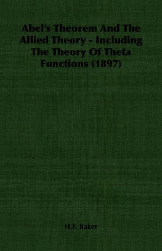 Large book cover: Abel's Theorem and the Allied Theory