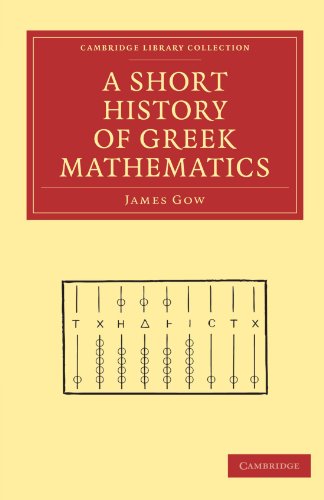 Large book cover: A Short History of Greek Mathematics