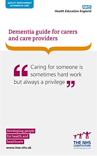 Large book cover: Dementia guide for Carers and Care Providers
