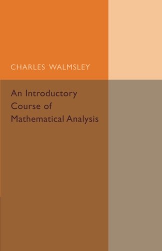Large book cover: An Introductory Course Of Mathematical Analysis