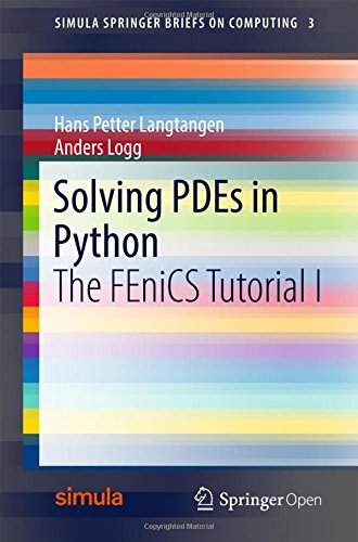 Large book cover: Solving PDEs in Python