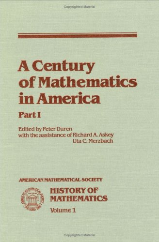 Large book cover: A Century of Mathematics in America