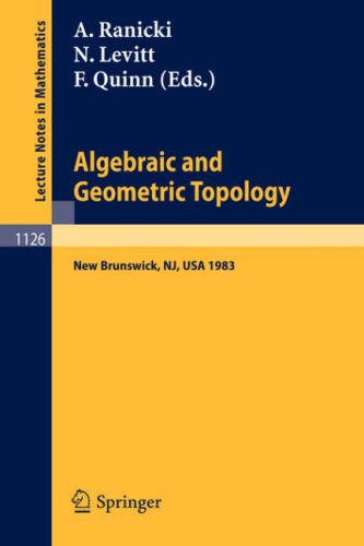 Large book cover: Algebraic and Geometric Topology