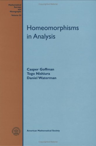 Large book cover: Homeomorphisms in Analysis