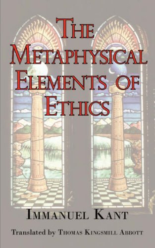 Large book cover: The Metaphysical Elements of Ethics