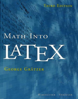 Large book cover: Math Into LaTeX