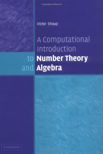 Large book cover: A Computational Introduction to Number Theory and Algebra