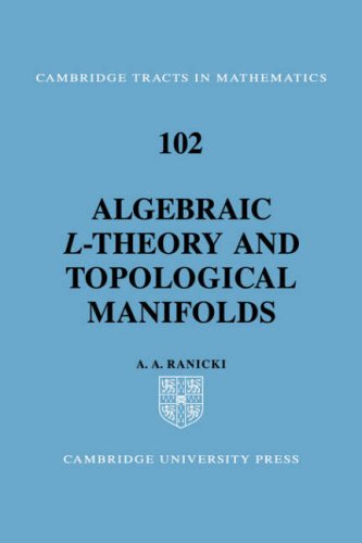 Large book cover: Algebraic L-theory and Topological Manifolds