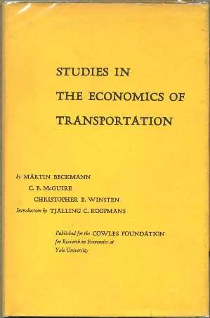 Large book cover: Studies in the Economics of Transportation