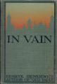 Book cover: In Vain