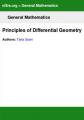 Book cover: Principles of Differential Geometry