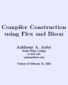 Book cover: Compiler Construction using Flex and Bison