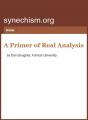 Book cover: A Primer of Real Analysis