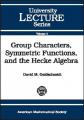 Book cover: Group Characters, Symmetric Functions, and the Hecke Algebra