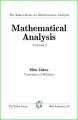 Book cover: Mathematical Analysis I