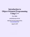 Small book cover: Introduction to  Object-Oriented Programming  Using C++