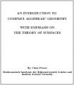 Book cover: An Introduction to Complex Algebraic Geometry