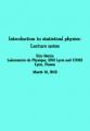 Book cover: Introduction to Statistical Physics