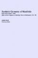 Book cover: Synthetic Geometry of Manifolds