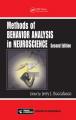Book cover: Methods of Behavior Analysis in Neuroscience